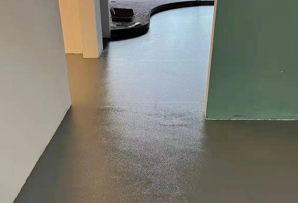 清遠華茂中心辦公樓水性環氧橘紋地坪工程